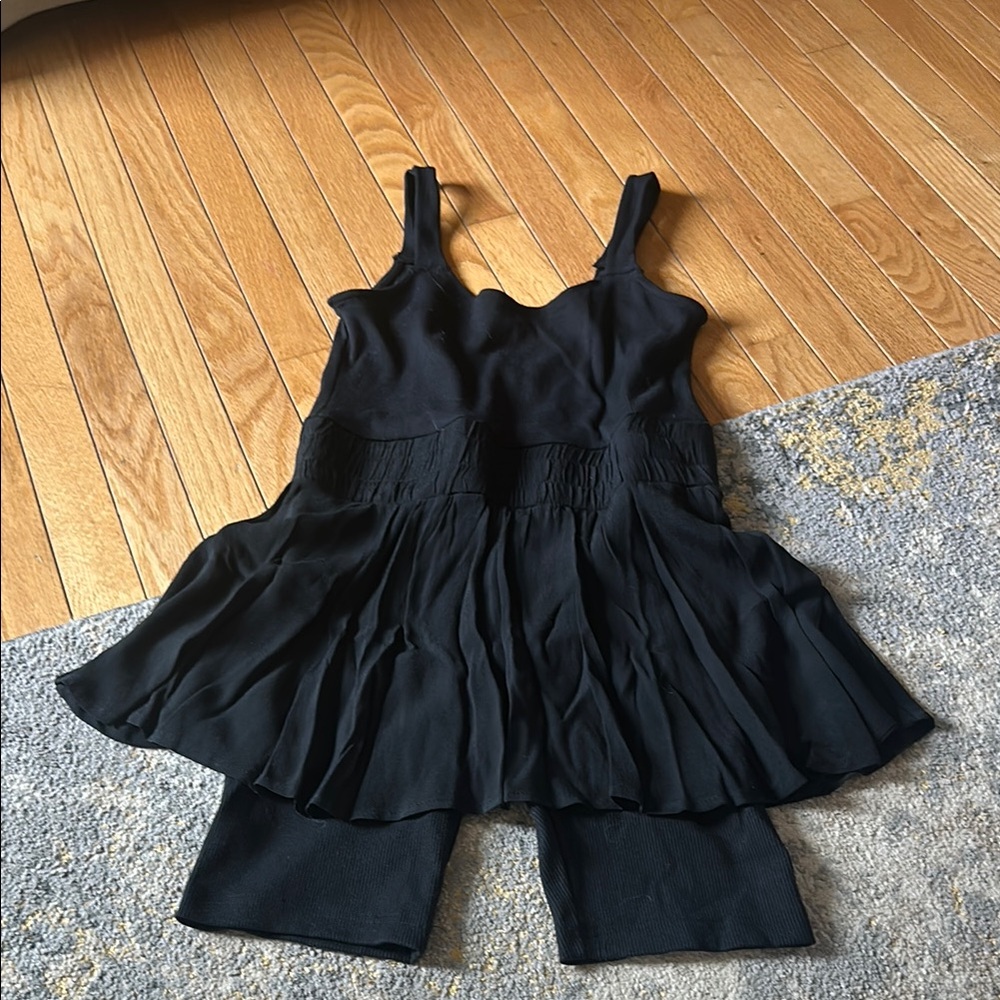 FP Movement by Free People Black Jumpsuit Romper